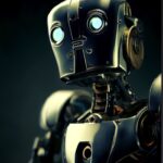 Gold humanoid robot
