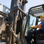 Man in forklift