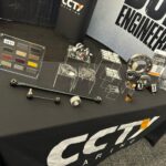 CCTY's booth featuring robotics bearings at the Robotics Summit Exhibit.